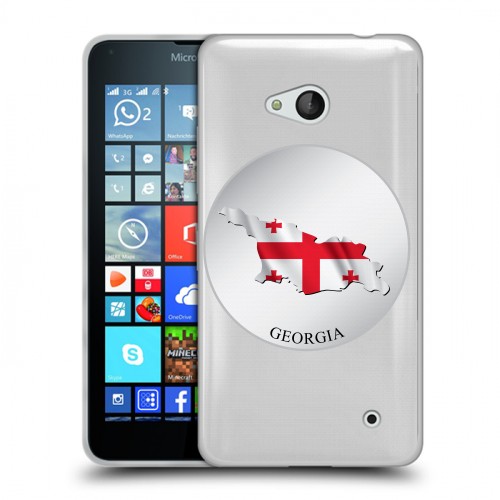 Дизайнерский пластиковый чехол для Microsoft Lumia 640 Грузия