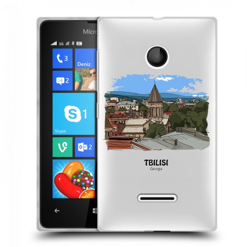 Дизайнерский пластиковый чехол для Microsoft Lumia 435 Грузия