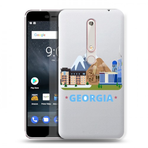 Дизайнерский пластиковый чехол для Nokia 6 (2018) Грузия