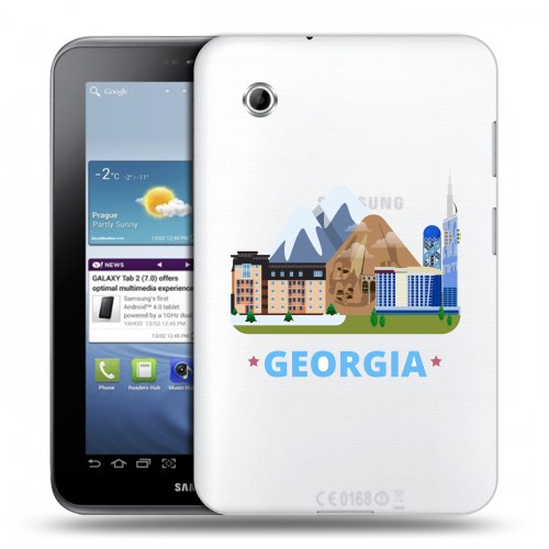 Дизайнерский силиконовый чехол для Samsung Galaxy Tab 2 7.0 Грузия