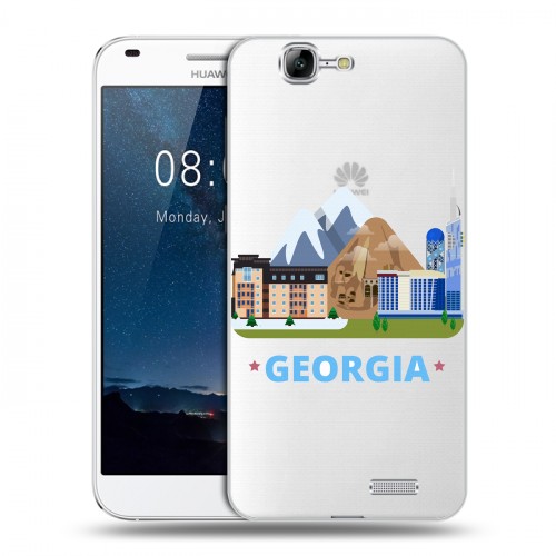 Дизайнерский пластиковый чехол для Huawei Ascend G7 Грузия