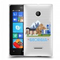 Дизайнерский пластиковый чехол для Microsoft Lumia 435 Грузия