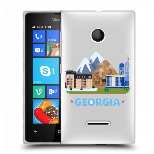 Дизайнерский пластиковый чехол для Microsoft Lumia 435 Грузия