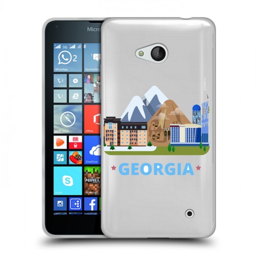 Дизайнерский пластиковый чехол для Microsoft Lumia 640 Грузия