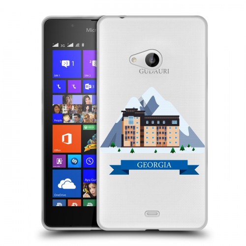 Дизайнерский пластиковый чехол для Microsoft Lumia 540 Грузия
