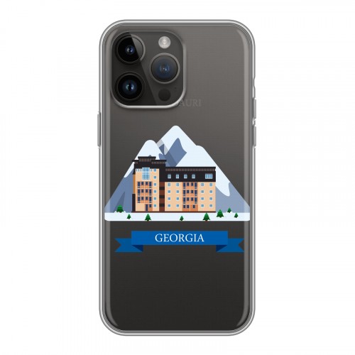 Дизайнерский силиконовый с усиленными углами чехол для Iphone 14 Pro Max Грузия