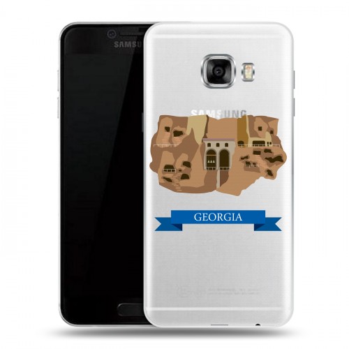 Дизайнерский пластиковый чехол для Samsung Galaxy C5 Грузия
