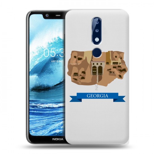 Дизайнерский пластиковый чехол для Nokia 5.1 Plus Грузия