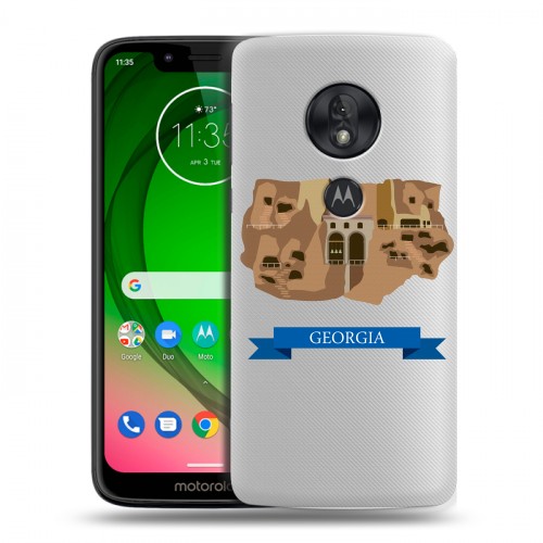 Дизайнерский пластиковый чехол для Motorola Moto G7 Play Грузия