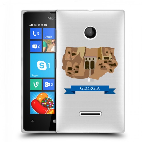 Дизайнерский пластиковый чехол для Microsoft Lumia 435 Грузия