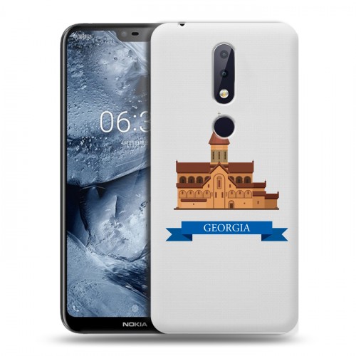 Дизайнерский пластиковый чехол для Nokia 6.1 Plus Грузия