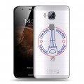 Полупрозрачный дизайнерский пластиковый чехол для Huawei G8 Флаг Франции