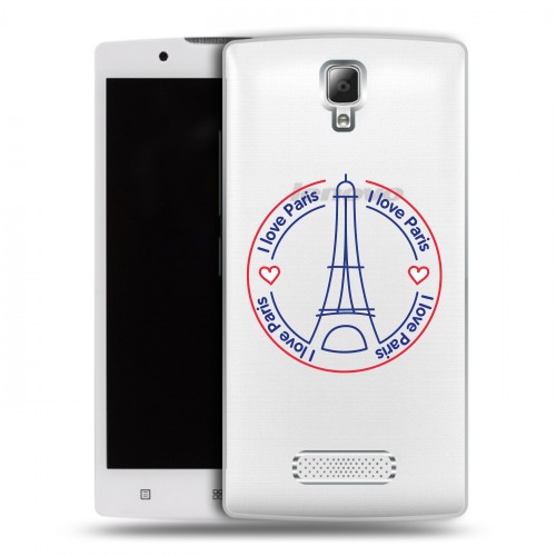 Полупрозрачный дизайнерский пластиковый чехол для Lenovo A2010 Флаг Франции