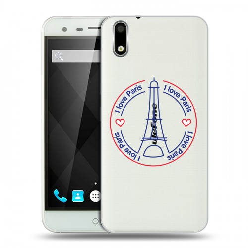 Полупрозрачный дизайнерский пластиковый чехол для Ulefone Paris Флаг Франции