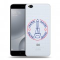 Полупрозрачный дизайнерский пластиковый чехол для Xiaomi Mi5C Флаг Франции