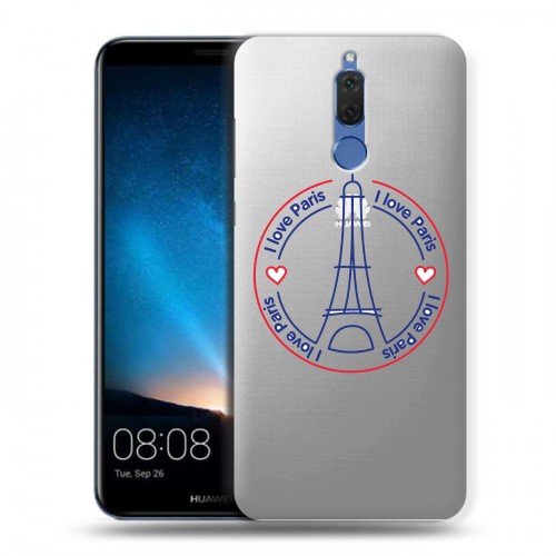 Полупрозрачный дизайнерский пластиковый чехол для Huawei Nova 2i Флаг Франции