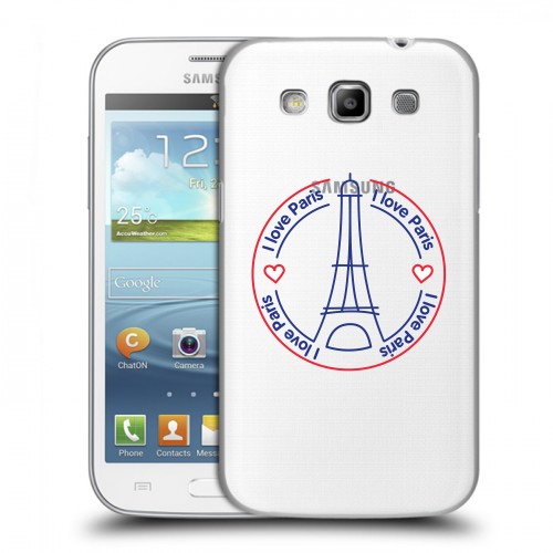 Полупрозрачный дизайнерский пластиковый чехол для Samsung Galaxy Win Флаг Франции