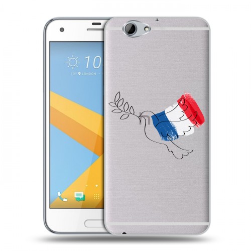 Полупрозрачный дизайнерский силиконовый чехол для HTC One A9S Флаг Франции