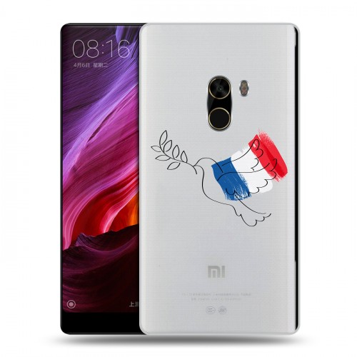 Полупрозрачный дизайнерский пластиковый чехол для Xiaomi Mi Mix Флаг Франции