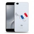 Полупрозрачный дизайнерский пластиковый чехол для Xiaomi Mi5C Флаг Франции