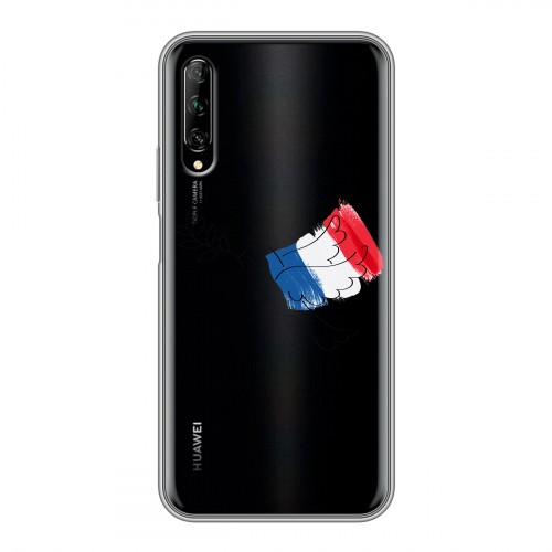 Полупрозрачный дизайнерский пластиковый чехол для Huawei Y9s Флаг Франции