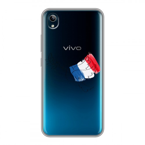 Полупрозрачный дизайнерский силиконовый чехол для Vivo Y91C Флаг Франции