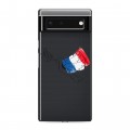 Полупрозрачный дизайнерский силиконовый чехол для Google Pixel 6 Флаг Франции