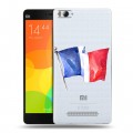 Полупрозрачный дизайнерский пластиковый чехол для Xiaomi Mi4i Флаг Франции