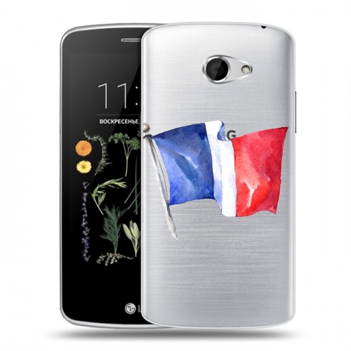 Полупрозрачный дизайнерский силиконовый чехол для LG K5 Флаг Франции