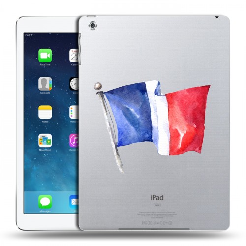 Полупрозрачный дизайнерский силиконовый чехол для Ipad (2017) Флаг Франции