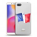 Полупрозрачный дизайнерский пластиковый чехол для Xiaomi RedMi 6A Флаг Франции