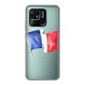 Полупрозрачный дизайнерский силиконовый чехол для Xiaomi Redmi 10C Флаг Франции