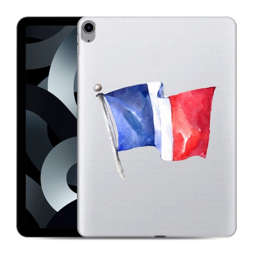 Полупрозрачный дизайнерский силиконовый чехол для Ipad 10.9 (2022) Флаг Франции