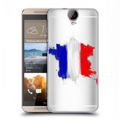 Полупрозрачный дизайнерский силиконовый чехол для HTC One E9+ Флаг Франции
