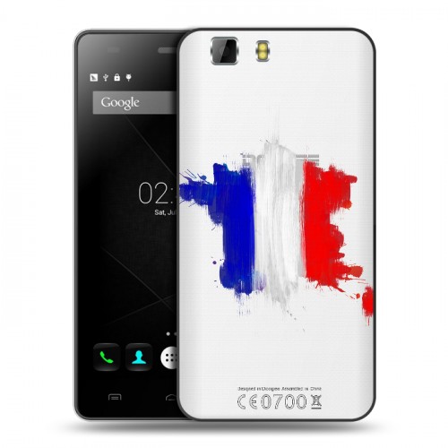 Полупрозрачный дизайнерский силиконовый чехол для Doogee X5 Флаг Франции
