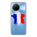 Полупрозрачный дизайнерский силиконовый чехол для Infinix Note 12 Pro Флаг Франции