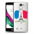 Полупрозрачный дизайнерский пластиковый чехол для LG G4c Флаг Франции