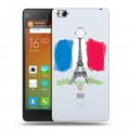 Полупрозрачный дизайнерский пластиковый чехол для Xiaomi Mi4S Флаг Франции