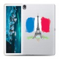 Полупрозрачный дизайнерский силиконовый чехол для Huawei MediaPad M6 10.8 Флаг Франции