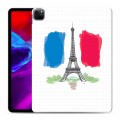 Полупрозрачный дизайнерский пластиковый чехол для Ipad Pro 12.9 (2020) Флаг Франции