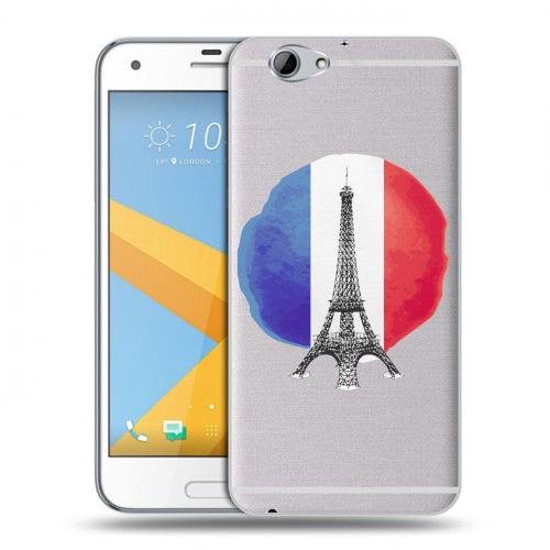 Полупрозрачный дизайнерский силиконовый чехол для HTC One A9S Флаг Франции