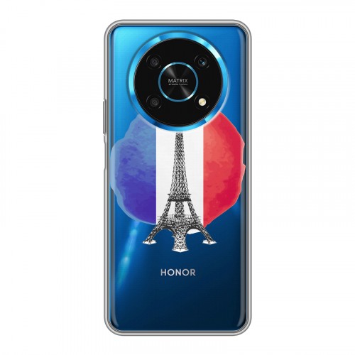 Полупрозрачный дизайнерский силиконовый чехол для Huawei Honor Magic 4 Lite 5G Флаг Франции