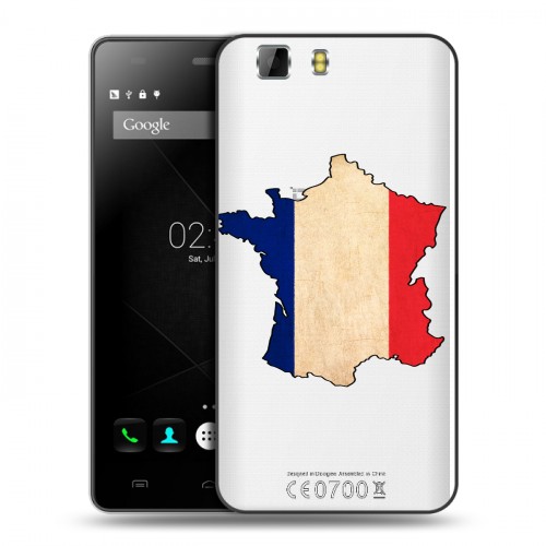 Полупрозрачный дизайнерский пластиковый чехол для Doogee X5 Флаг Франции