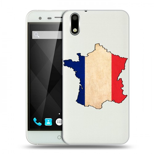 Полупрозрачный дизайнерский пластиковый чехол для Ulefone Paris Флаг Франции