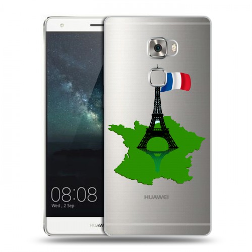 Полупрозрачный дизайнерский пластиковый чехол для Huawei Mate S Флаг Франции
