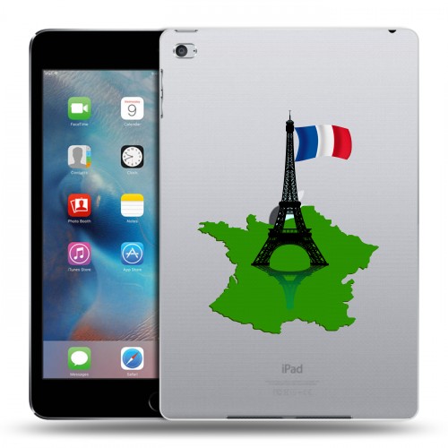 Полупрозрачный дизайнерский пластиковый чехол для Ipad Mini 4 Флаг Франции