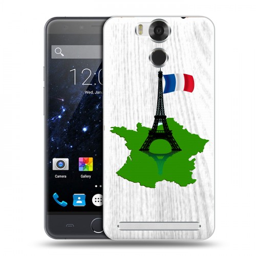 Полупрозрачный дизайнерский пластиковый чехол для Ulefone Power Флаг Франции