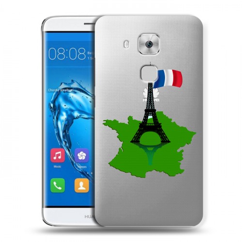 Полупрозрачный дизайнерский пластиковый чехол для Huawei Nova Plus Флаг Франции