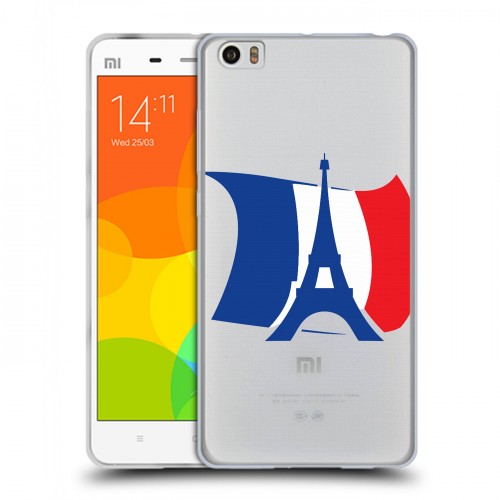 Полупрозрачный дизайнерский пластиковый чехол для Xiaomi Mi Note Флаг Франции