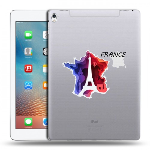Полупрозрачный дизайнерский пластиковый чехол для Ipad Pro 9.7 Флаг Франции